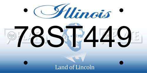 78ST449 Illinois License Plate