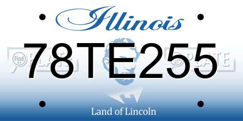78TE255 Illinois License Plate