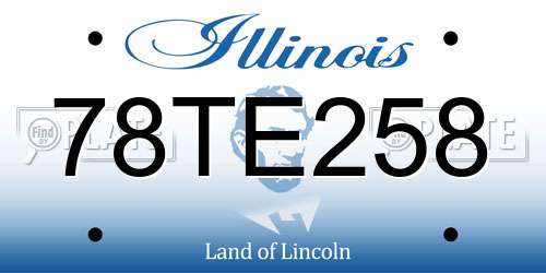 78TE258 Illinois License Plate