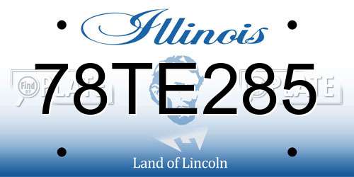 78TE285 Illinois License Plate