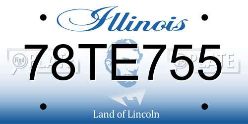 78TE755 Illinois License Plate