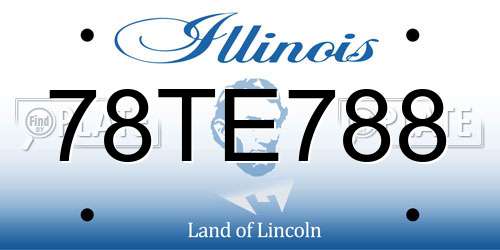 78TE788 Illinois License Plate