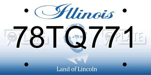 78TQ771 Illinois License Plate