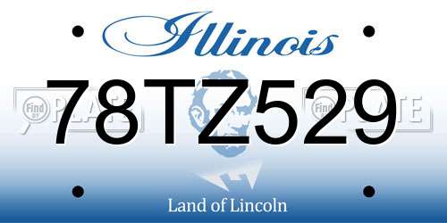 78TZ529 Illinois License Plate