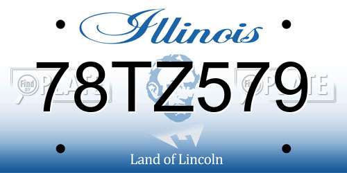 78TZ579 Illinois License Plate