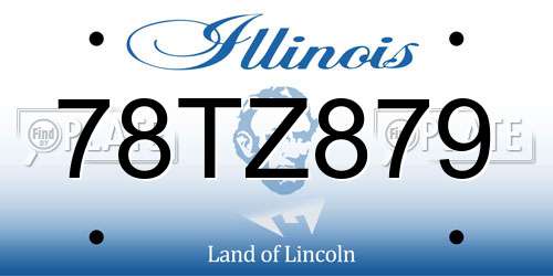 78TZ879 Illinois License Plate