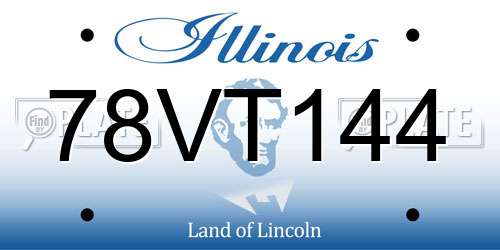 78VT144 Illinois License Plate