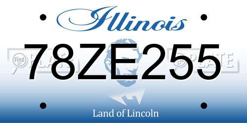 78ZE255 Illinois License Plate