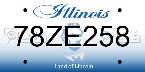 78ZE258 Illinois License Plate