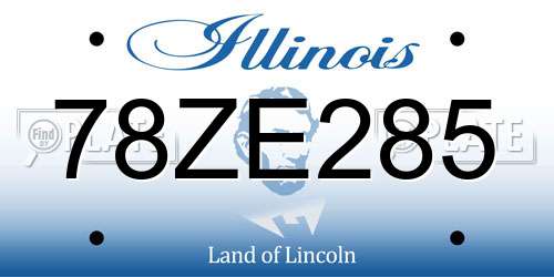 78ZE285 Illinois License Plate
