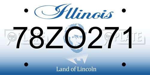 78ZO271 Illinois License Plate