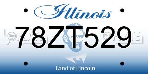78ZT529 Illinois License Plate