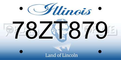 78ZT879 Illinois License Plate