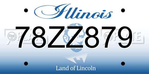 78ZZ879 Illinois License Plate