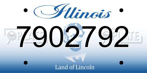 7902792 Illinois License Plate