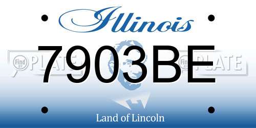 7903BE Illinois License Plate