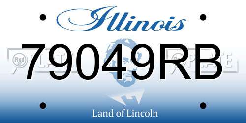 79049RB Illinois License Plate