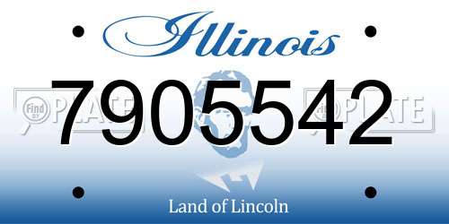 7905542 Illinois License Plate