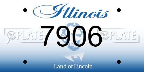 7906 Illinois License Plate