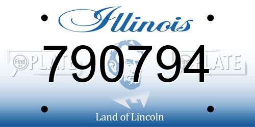 790794 Illinois License Plate