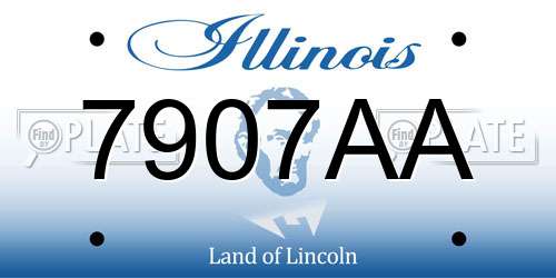 7907AA Illinois License Plate