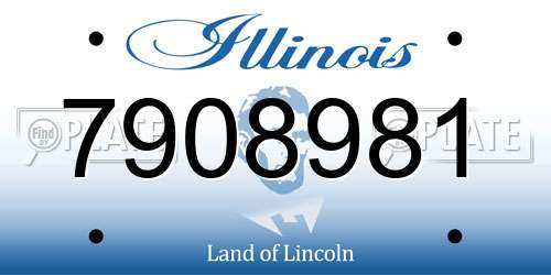 7908981 Illinois License Plate