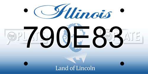 790E83 Illinois License Plate