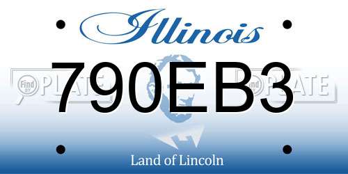 790EB3 Illinois License Plate