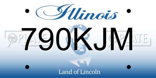 790KJM Illinois License Plate