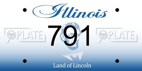 791 Illinois License Plate