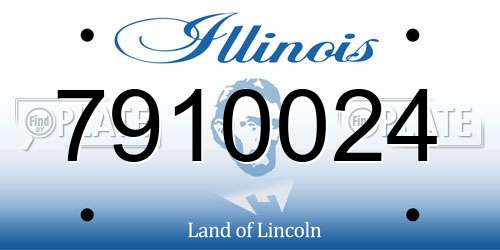 7910024 Illinois License Plate