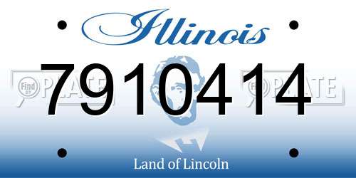 7910414 Illinois License Plate