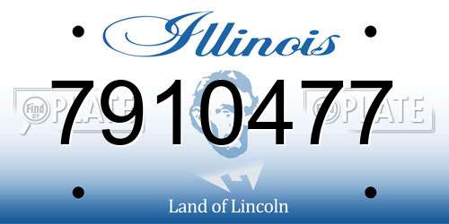 7910477 Illinois License Plate