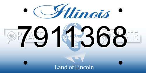 7911368 Illinois License Plate