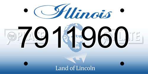 7911960 Illinois License Plate