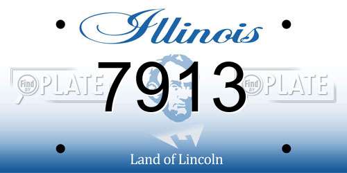 7913 Illinois License Plate