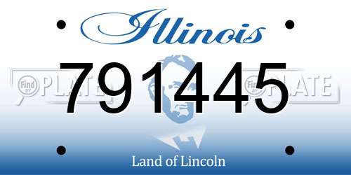 791445 Illinois License Plate