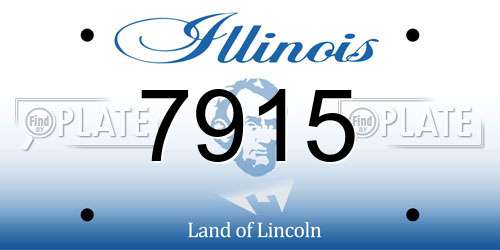 7915 Illinois License Plate