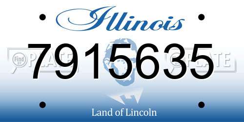 7915635 Illinois License Plate