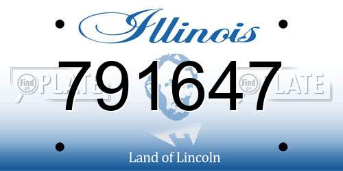 791647 Illinois License Plate