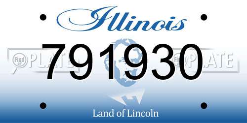 791930 Illinois License Plate