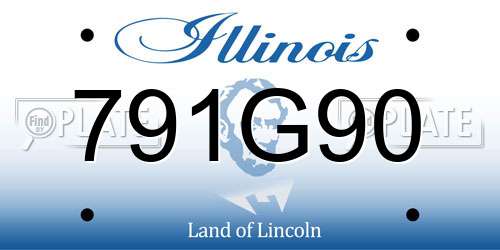 791G90 Illinois License Plate
