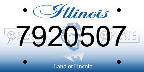 7920507 Illinois License Plate