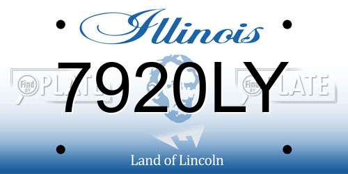 7920LY Illinois License Plate