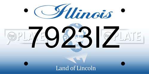 7923IZ Illinois License Plate