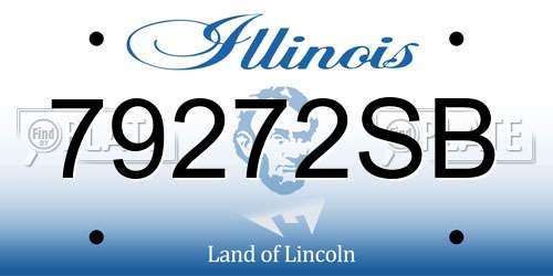 79272SB Illinois License Plate