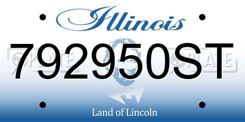 792950ST Illinois License Plate