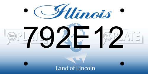 792E12 Illinois License Plate