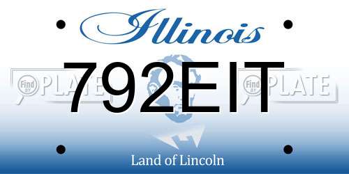 792EIT Illinois License Plate