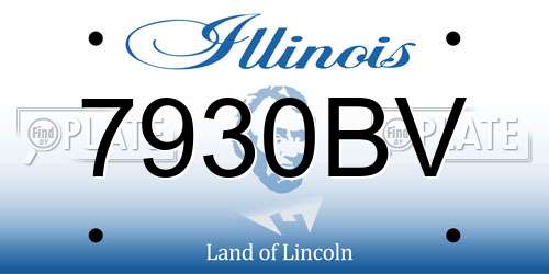 7930BV Illinois License Plate